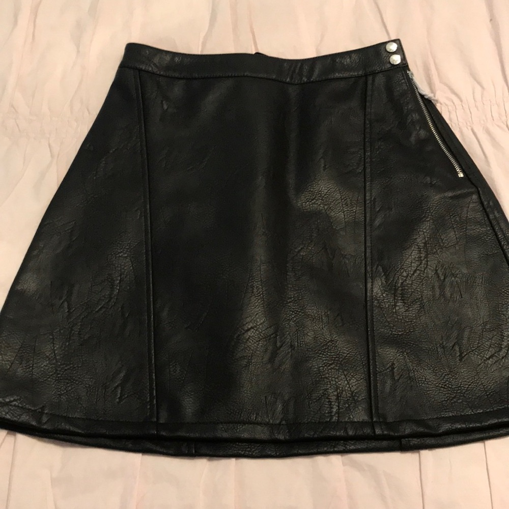 Zara Black Leather skirt